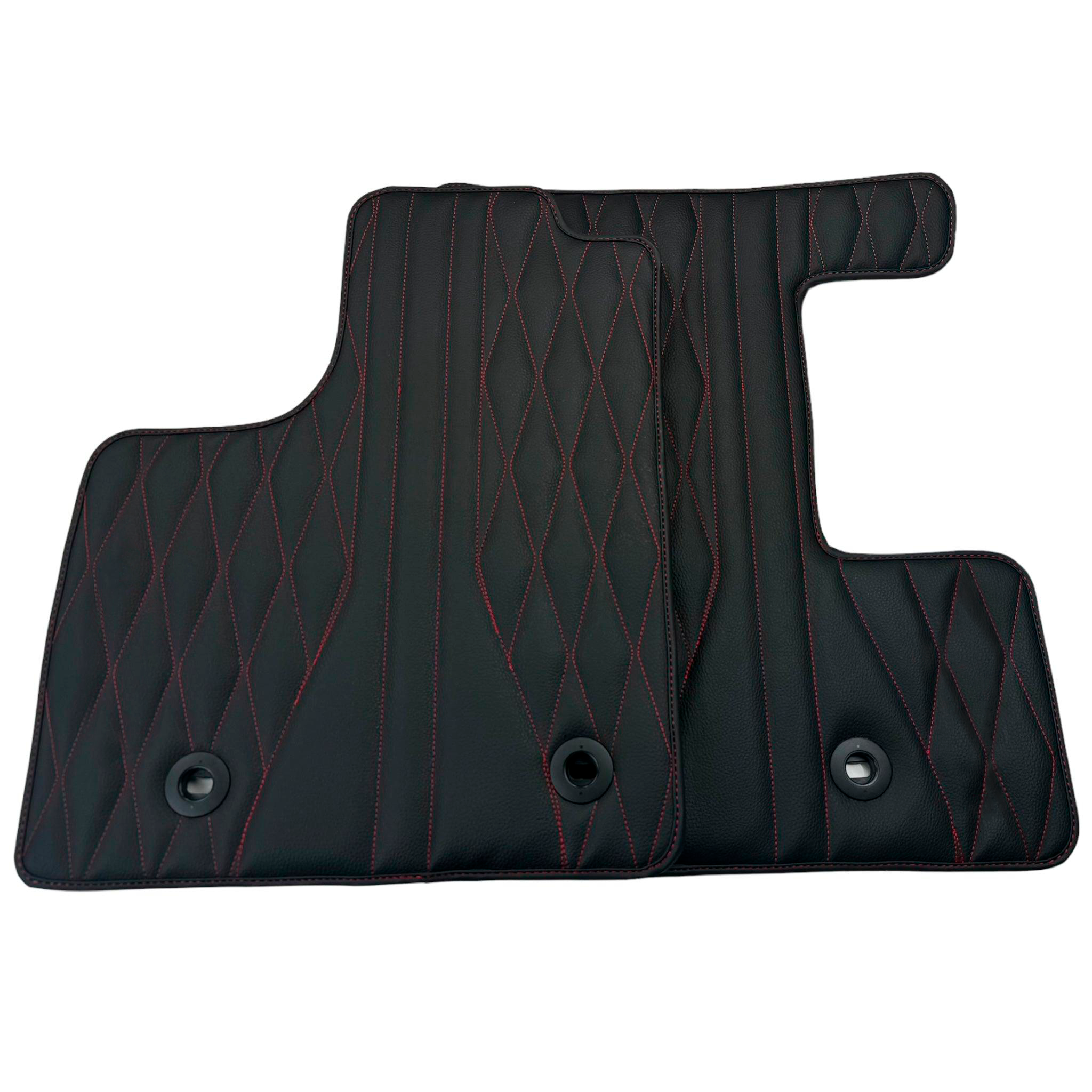 Leather Floor Mats for Lexus IS 250 4WD (2006-2013) with Red Stitching