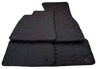 Custom Black Leather Floor Mats for Audi A4 - B6 Sedan (2001-2004) 