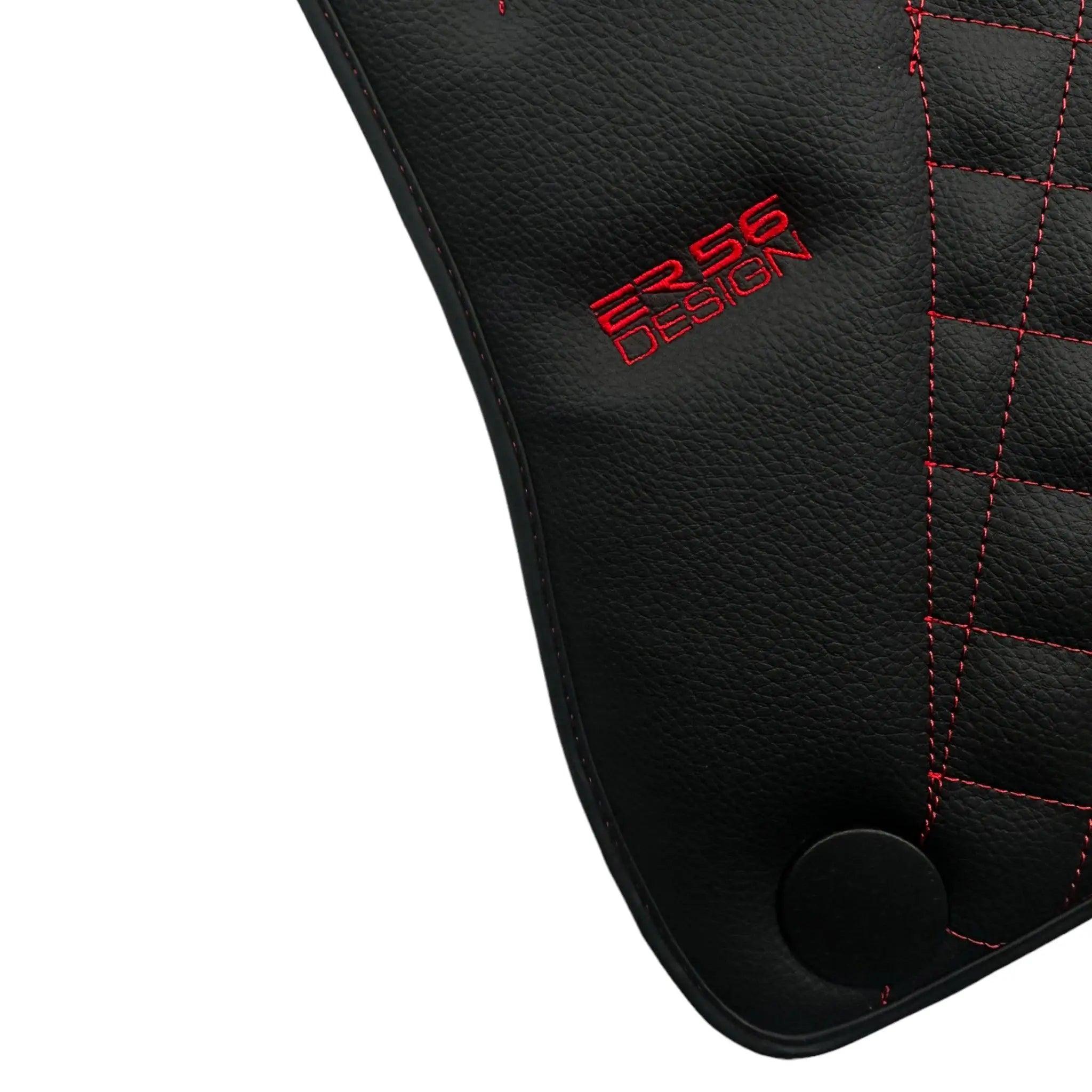 Black Leather Floor Mats For Mercedes Benz S-Class W140 (1991-1998) | ER56 Design - AutoWin