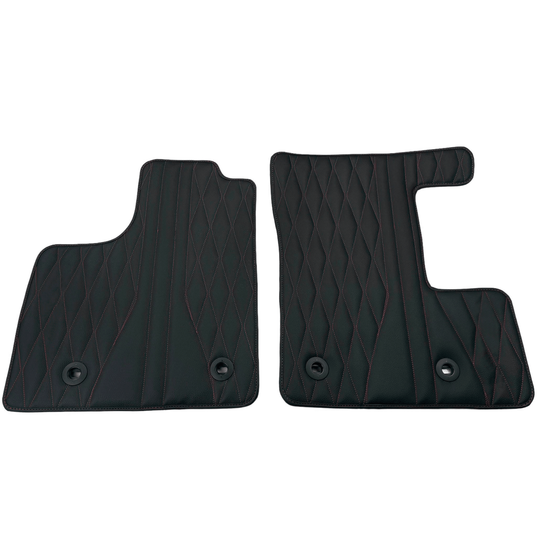 Leather Floor Mats for Lexus RX 350 (2016-2022) with Red Stitching