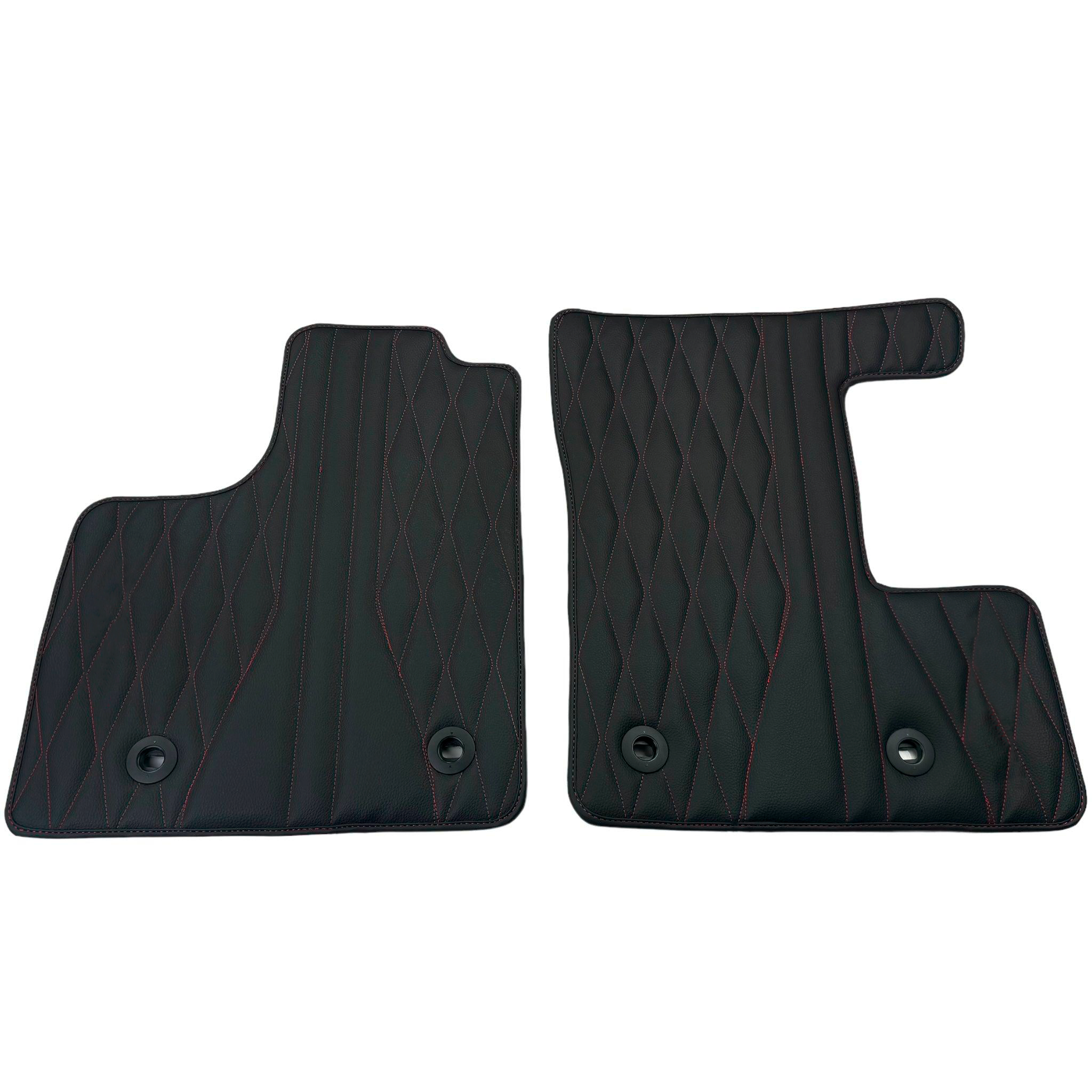 Leather Floor Mats for Lexus GX 470 (2003-2009) with Red Stitching