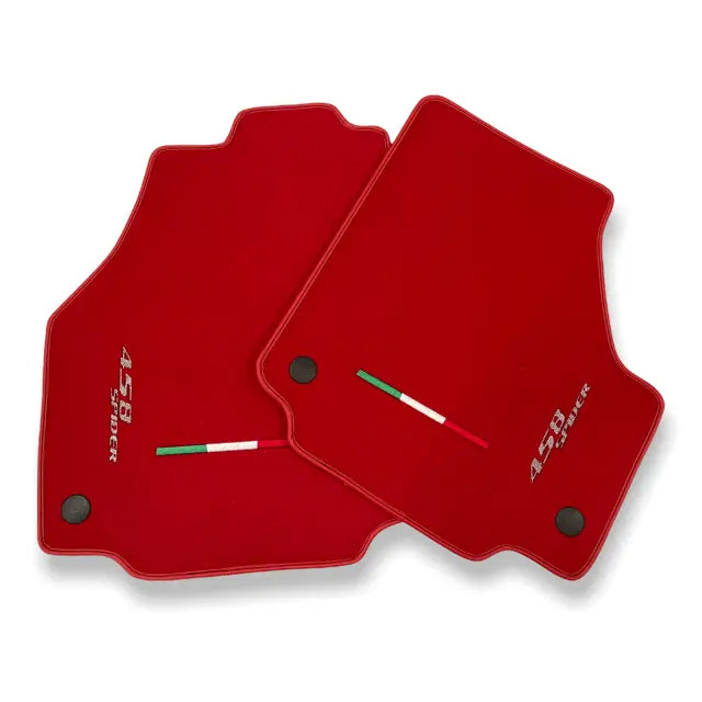 Floor Mats For Ferrari 458 Spider 2012-2015 Red Autowin Brand Italian Edition - AutoWin