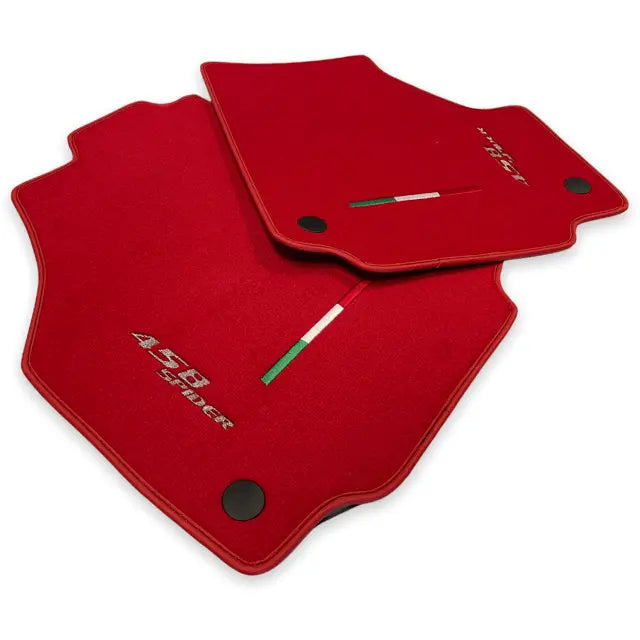 Floor Mats For Ferrari 458 Spider 2012-2015 Red Autowin Brand Italian Edition - AutoWin