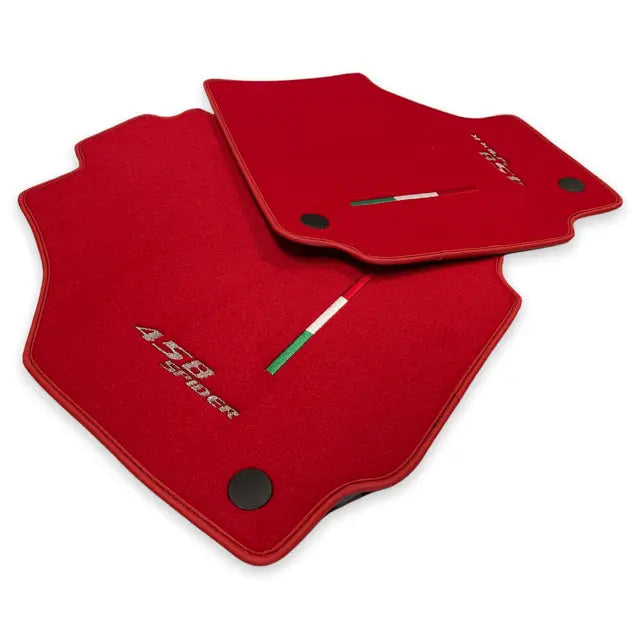 Floor Mats For Ferrari 458 Spider 2012-2015 Red Autowin Brand Italian Edition - AutoWin