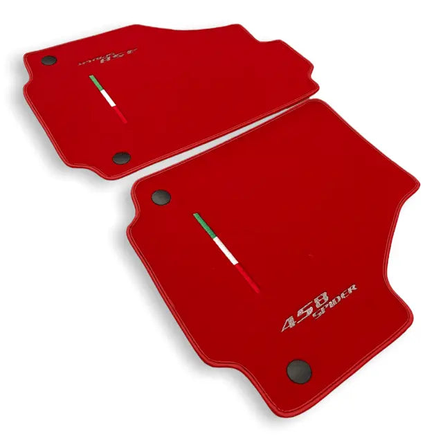 Floor Mats For Ferrari 458 Spider 2012-2015 Red Autowin Brand Italian Edition - AutoWin