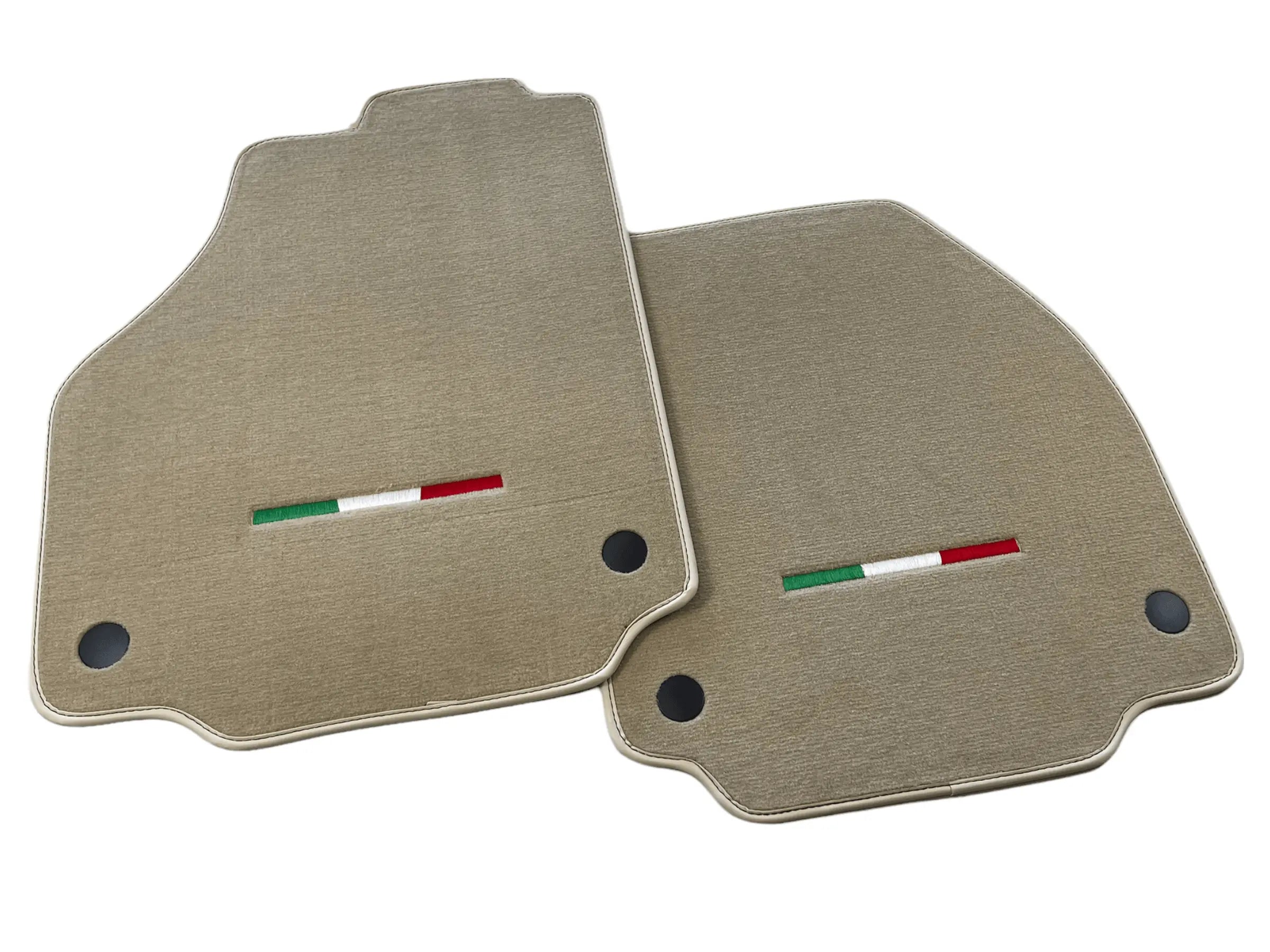 Floor Mats For Ferrari 488 2015-2022 Beige Autowin Brand Italian Edition - AutoWin