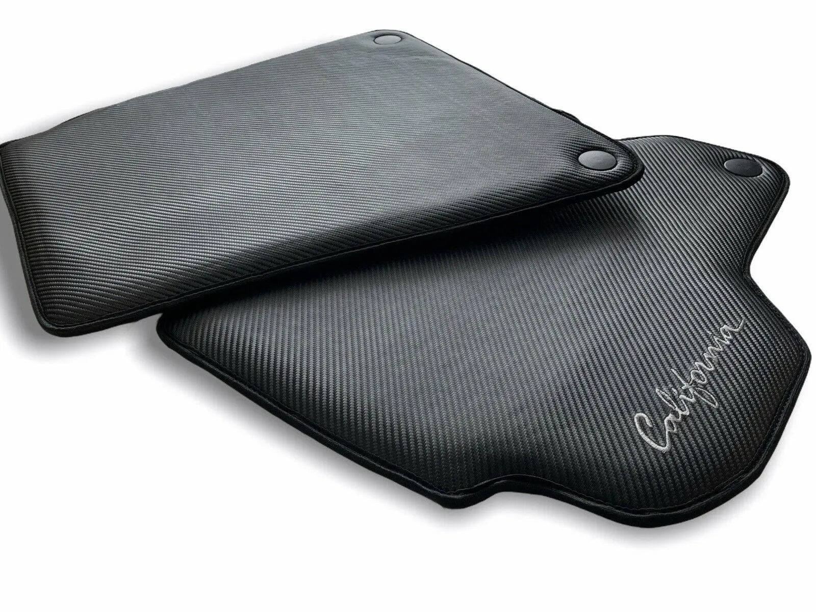 Floor Mats For Ferrari California Convertible 2008-2014 Carbon Fiber Leather - AutoWin