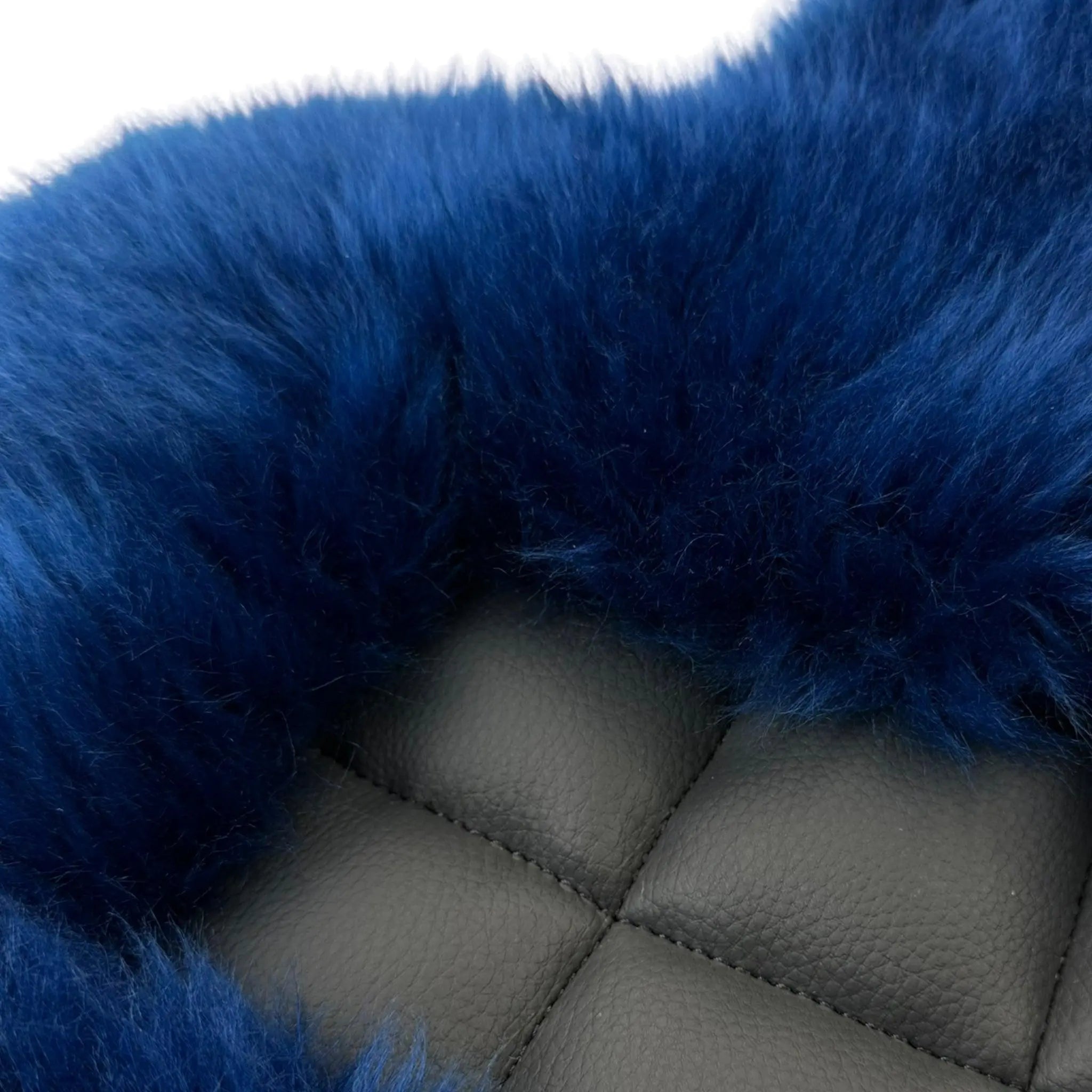 Navy Blue Sheepskin Floor Mats for Rolls Royce Ghost Series II (2021-2024) | ER56 Design