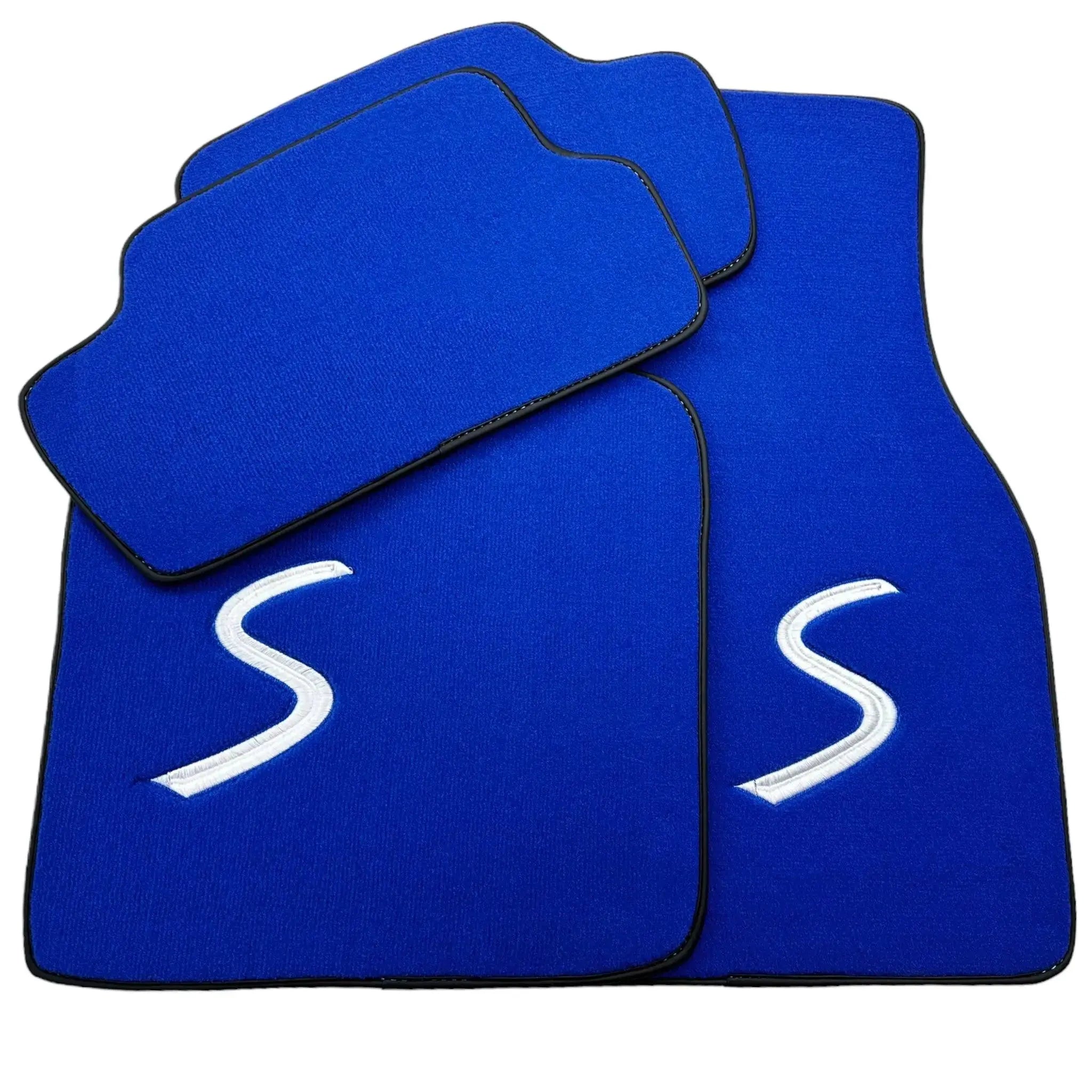 Blue Floor Mats for Mini Cooper / One F55 5-Doors (2015-2023)