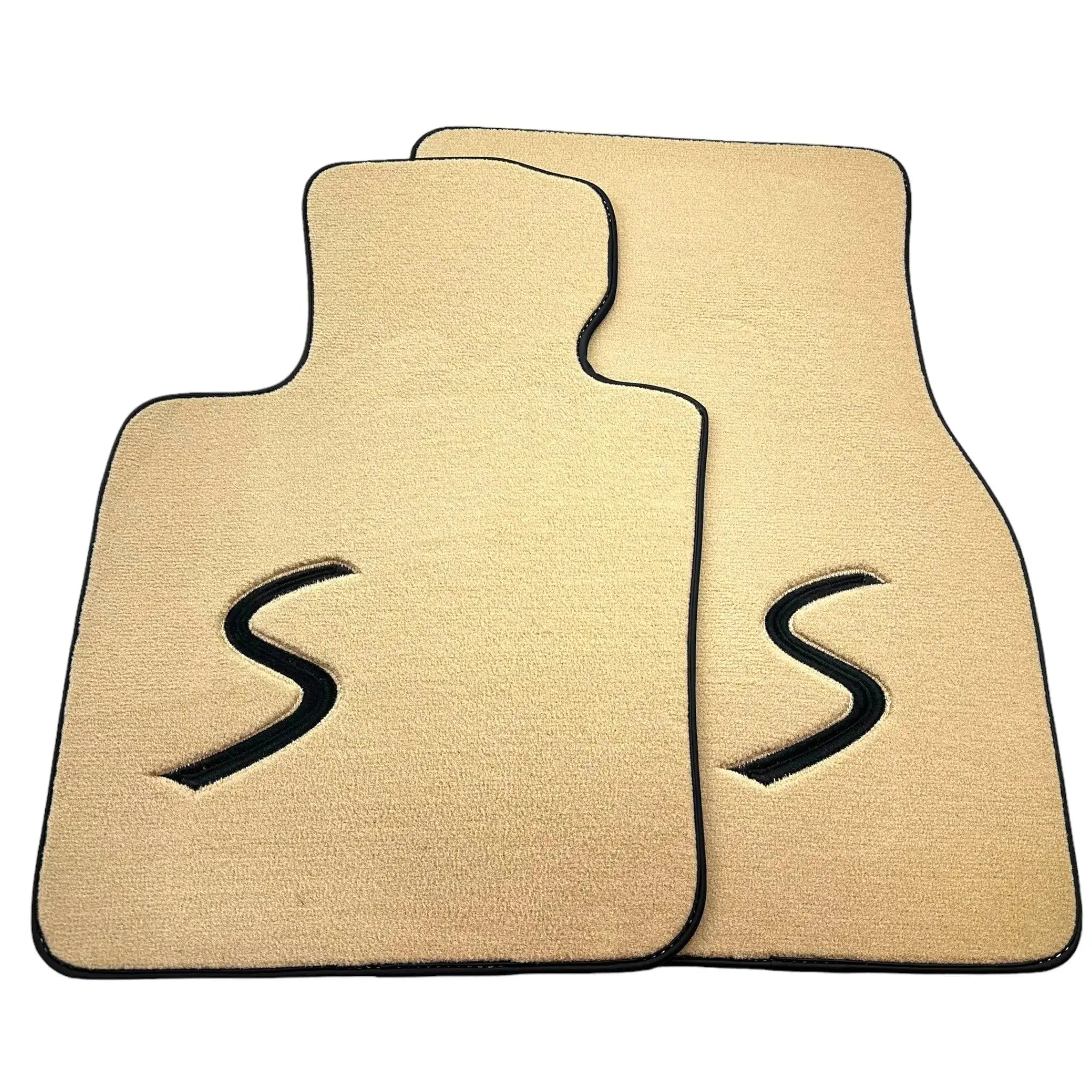 Beige Floor Mats for Mini Cooper / One F55 5-Doors (2015-2023)