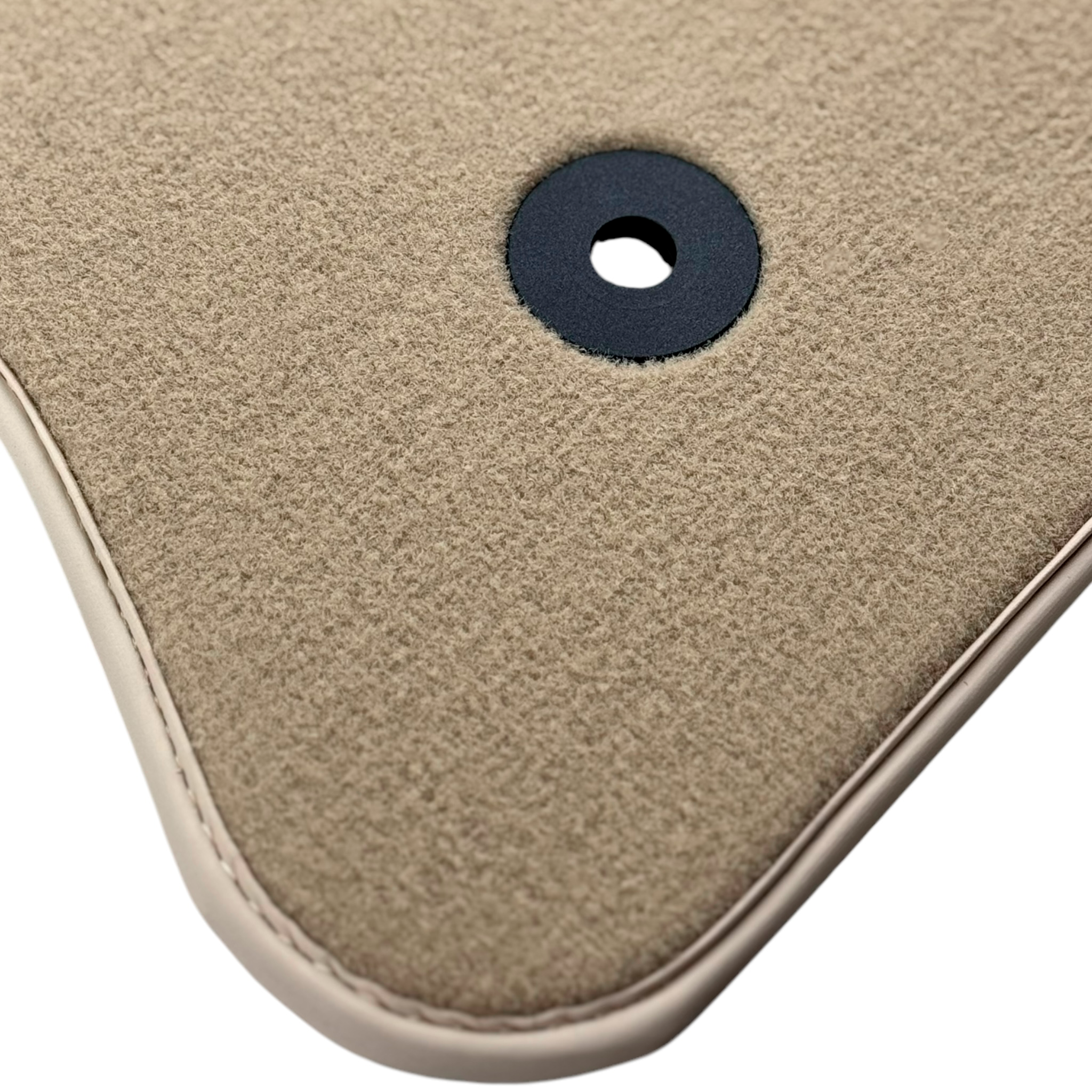 Beige Floor Mats for Chevrolet Corvette C7 Targa Top (2014-2019) with Beige Trim