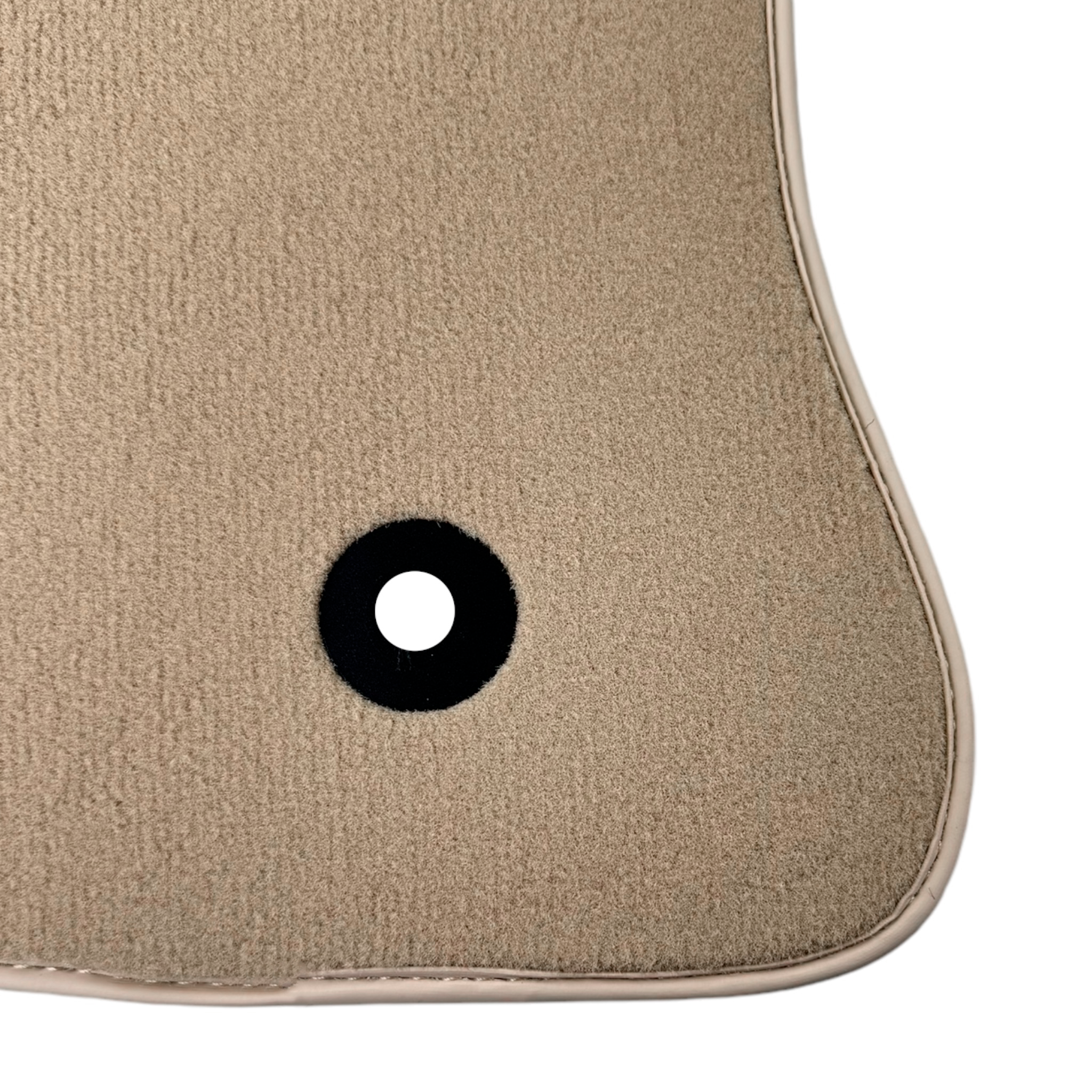 Beige Floor Mats for Chevrolet Corvette C7 Targa Top (2014-2019) with Beige Trim