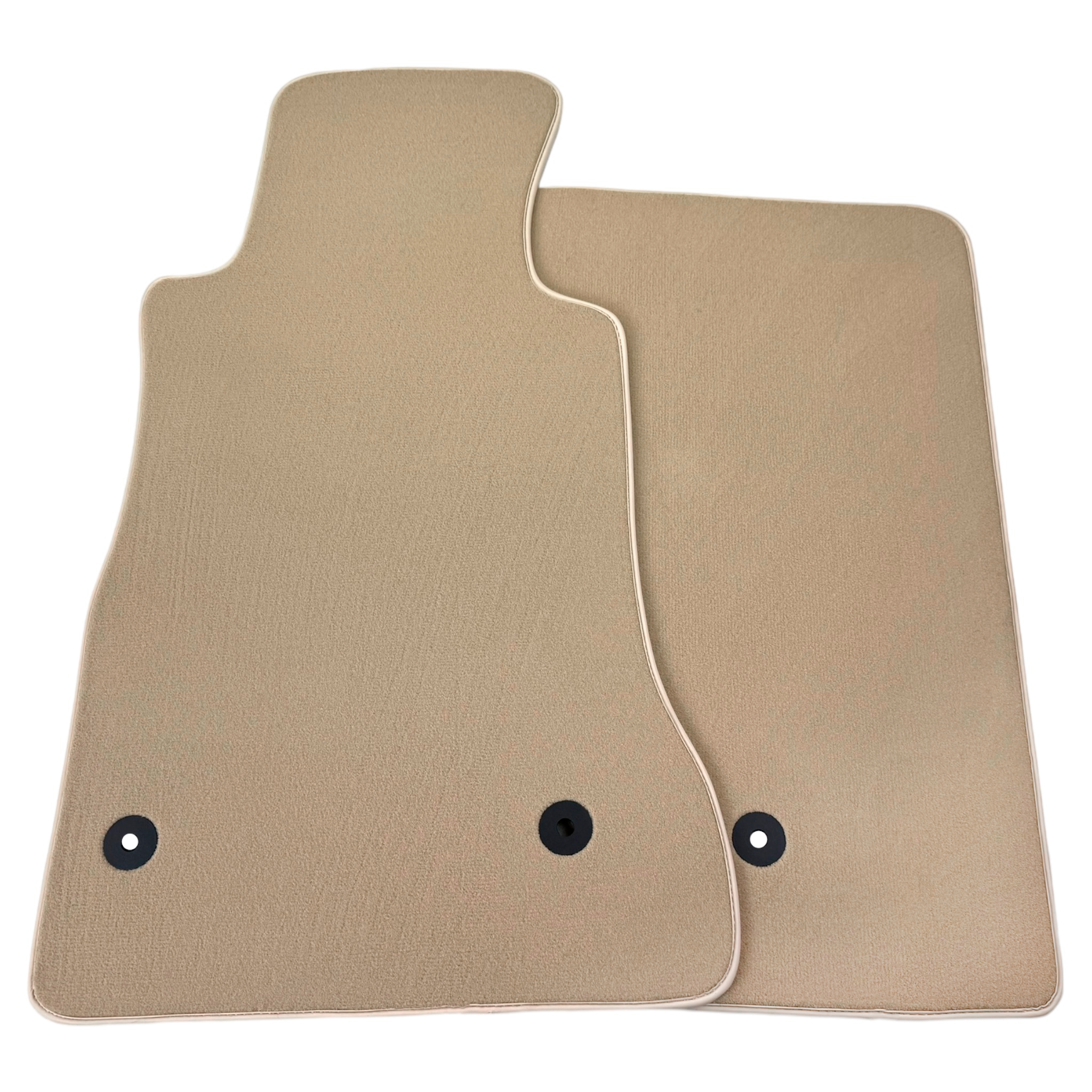 Beige Floor Mats for Chevrolet Corvette C6 (2005-2013) with Beige Trim