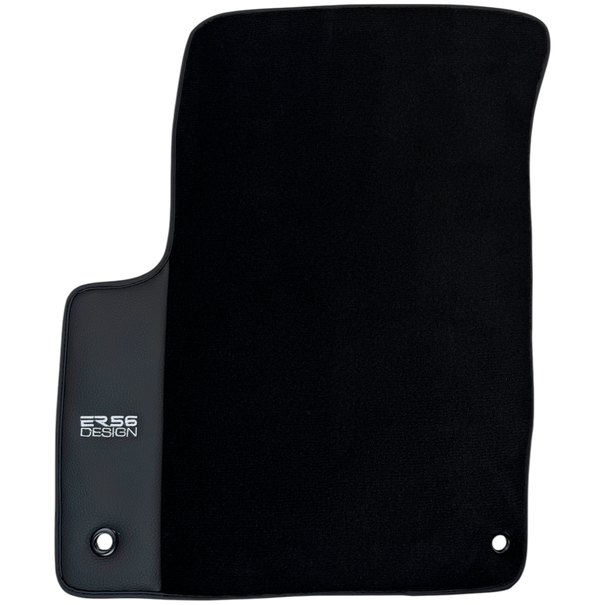 ER56 Design Black Floor Mats for Chevrolet Matiz Hatchback (1998-2004) with Leather - AutoWin