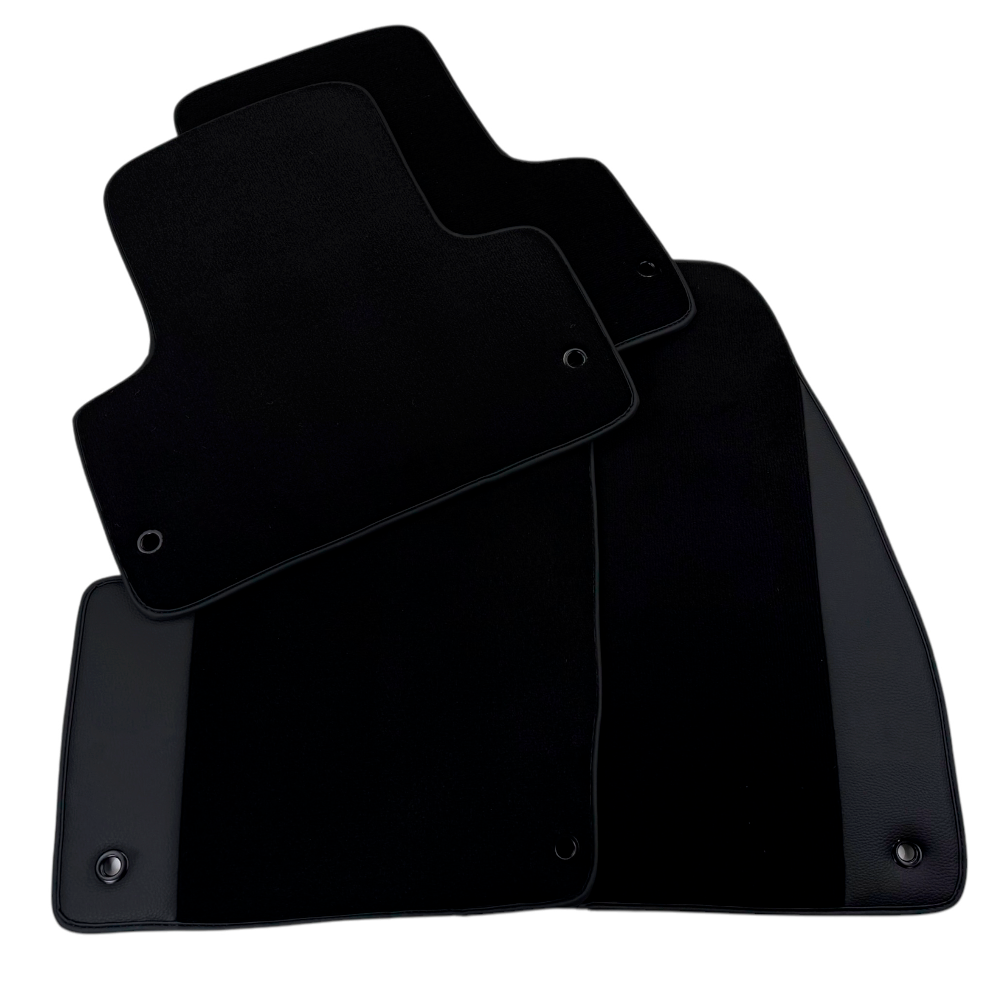 Black Floor Mats for Chevrolet Malibu Sedan (2008-2012) with Leather | AutoWin - AutoWin