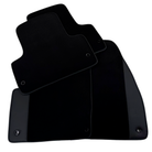 Black Floor Mats for Chevrolet Matiz Hatchback (2016-2024) with Leather | AutoWin - AutoWin