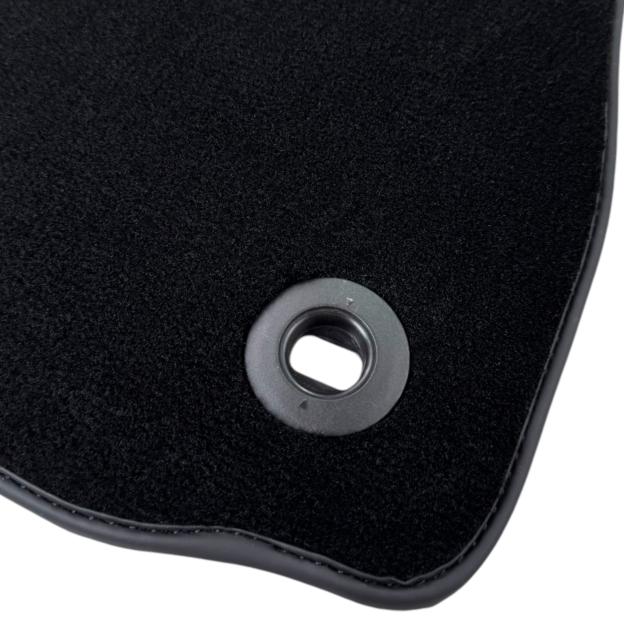 Black Floor Mats for Jaguar XF (2009-2015) Sedan with Leather - AutoWin