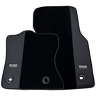 Black Floor Mats for Jaguar XF (2012-2015) Sportbrake with Leather Borders by ER56 Design - AutoWin