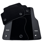 Black Floor Mats for Jaguar XF (2012-2015) Sportbrake with Leather Borders by ER56 Design - AutoWin