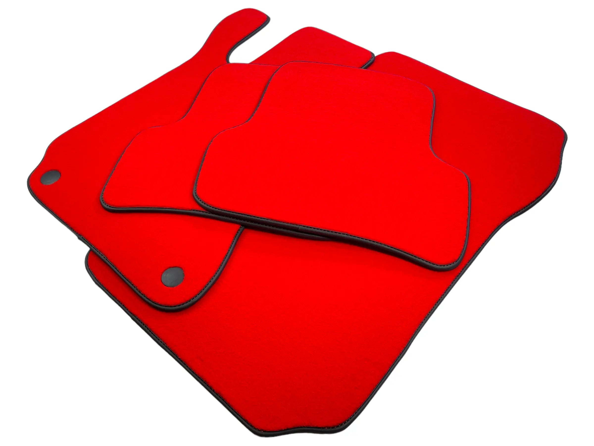 Red Floor Mats For Mercedes-Benz SL R231 2012–2020 Black Trim