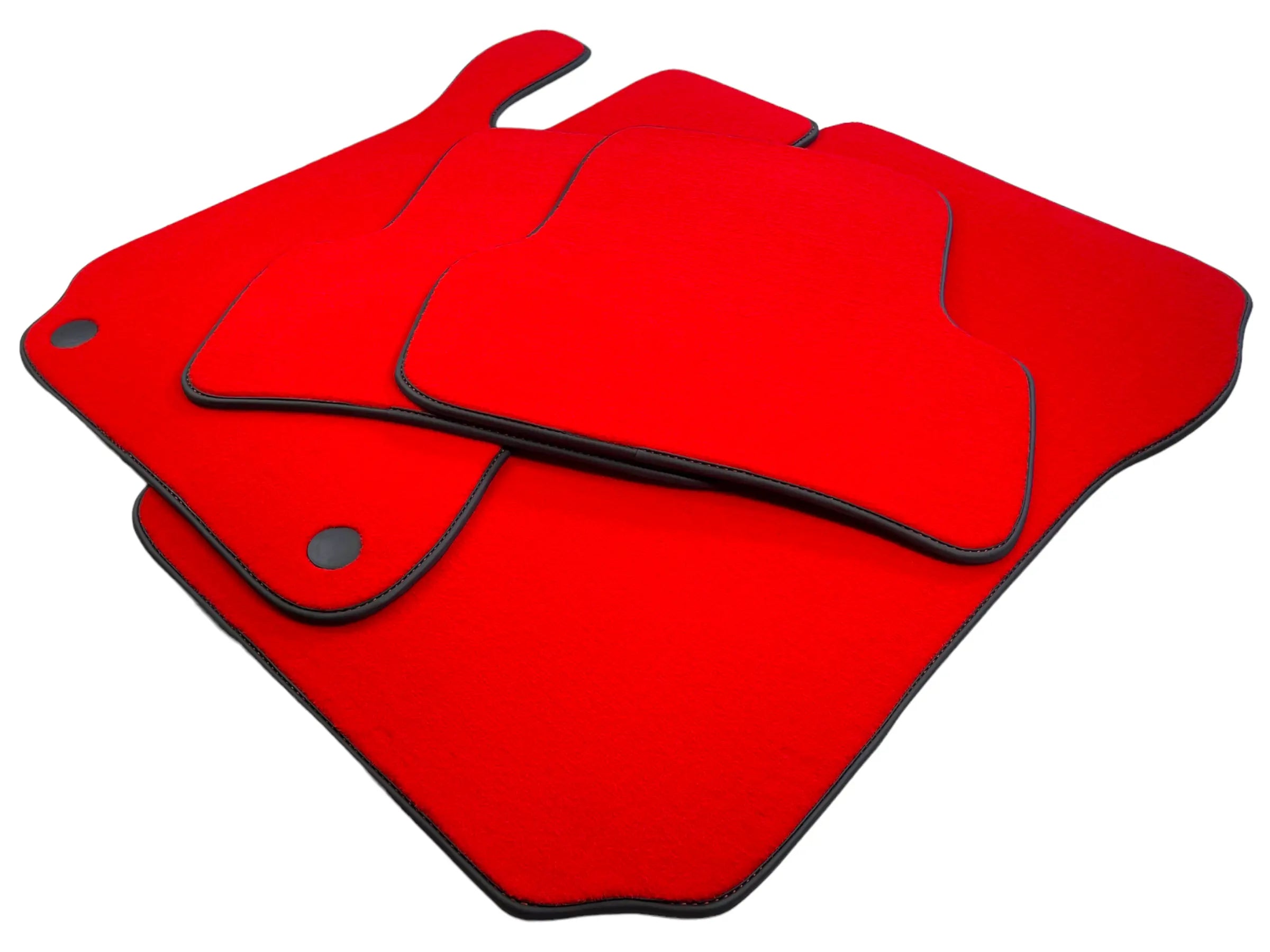 Red Floor Mats For Mercedes-Benz SL R231 2012–2020 Black Trim