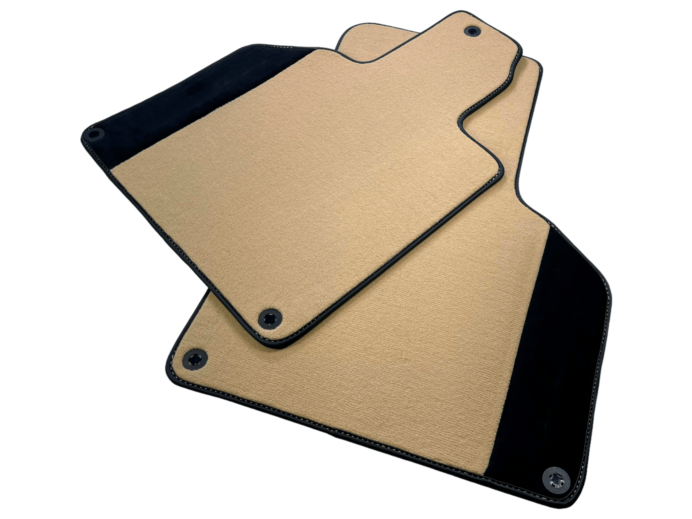 Customizable Beige Floor Mats for Lamborghini Gallardo With Alcantara Leather