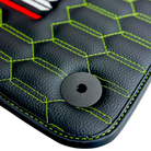 Customizable Leather Floor Mats for Lamborghini Urus with Green Stitching - AutoWin