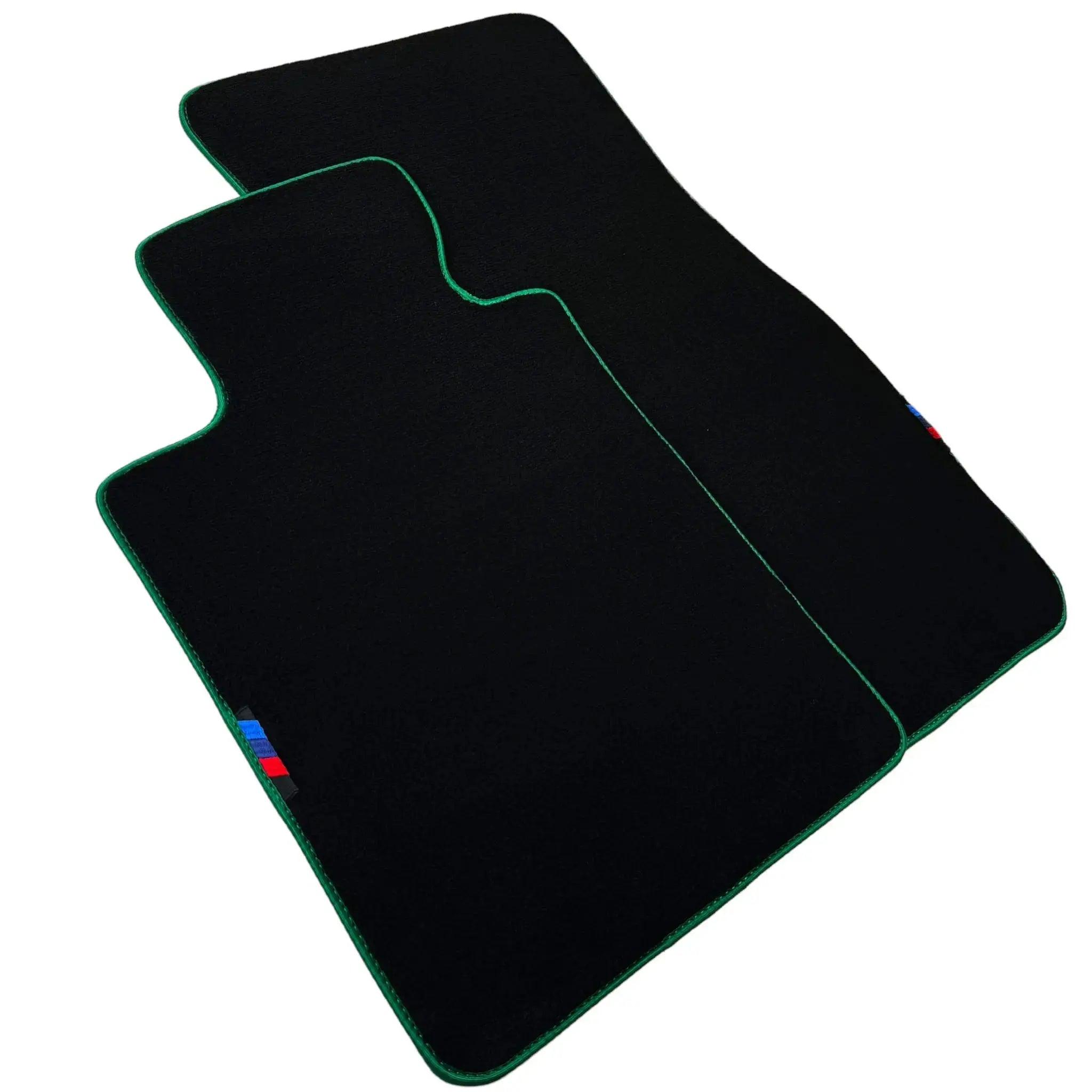 Black Mats For BMW 6 Series E64 Convertible | Green Trim - AutoWin