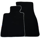 Black Mats For BMW 7 Series E38 Long | White Trim - AutoWin