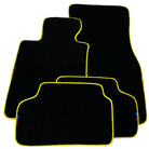 Black Mats For BMW 7 Series E38 | Yellow Trim - AutoWin