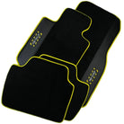 Black Mats For BMW M4 G82 Coupe | Fighter Jet Edition | Yellow Trim - AutoWin