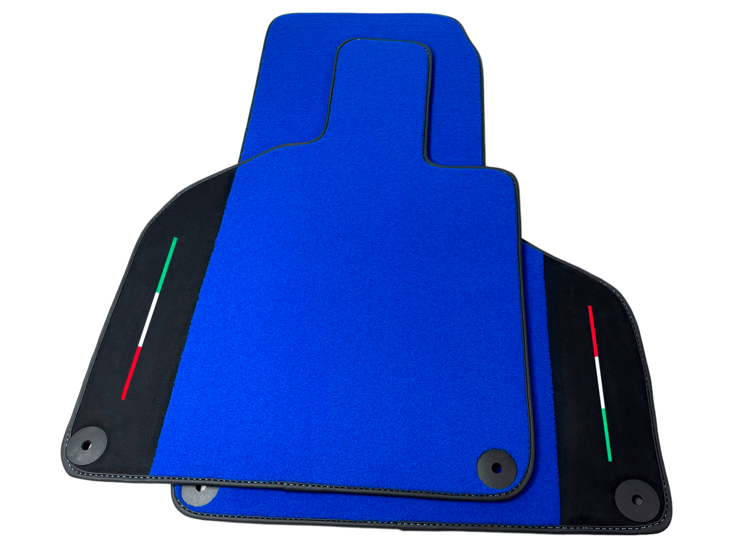 Customizable Blue Floor Mats for Lamborghini Huracan with Alcantara Leather