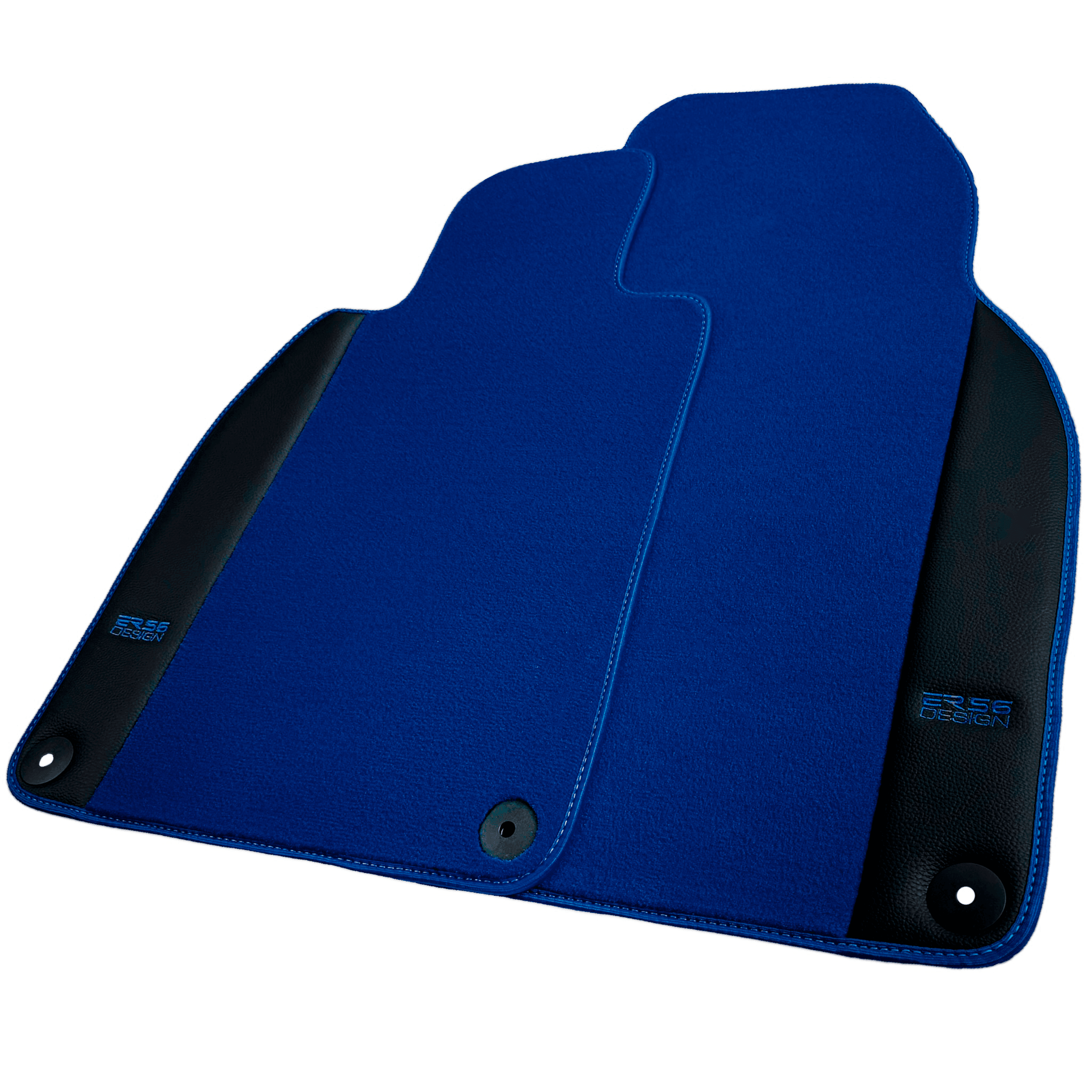 Dark Blue Floor Mats for Porsche Classic 911 (1963-1989) with Leather - AutoWin