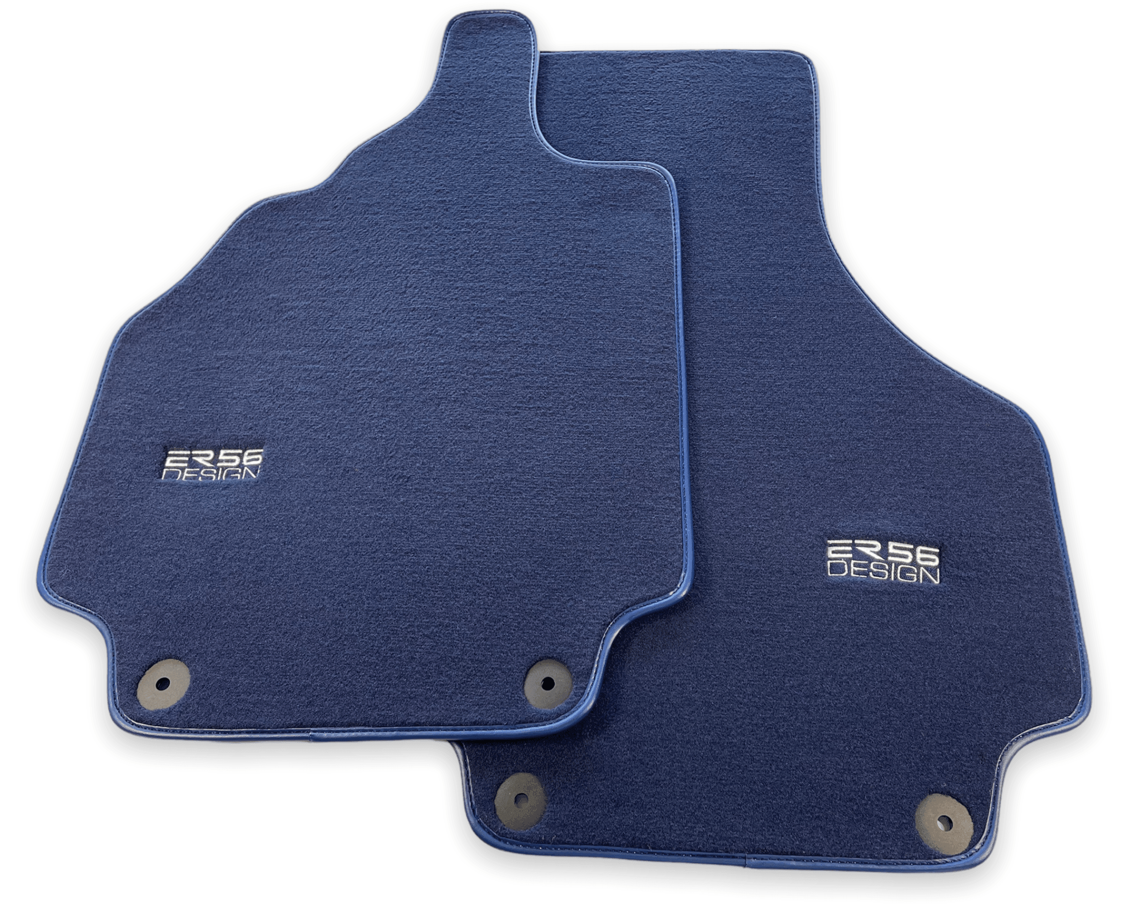 Floor Mats for Audi R8 1nd Gen 2007-2013 Dark Blue Carpet Er56 Design - AutoWin