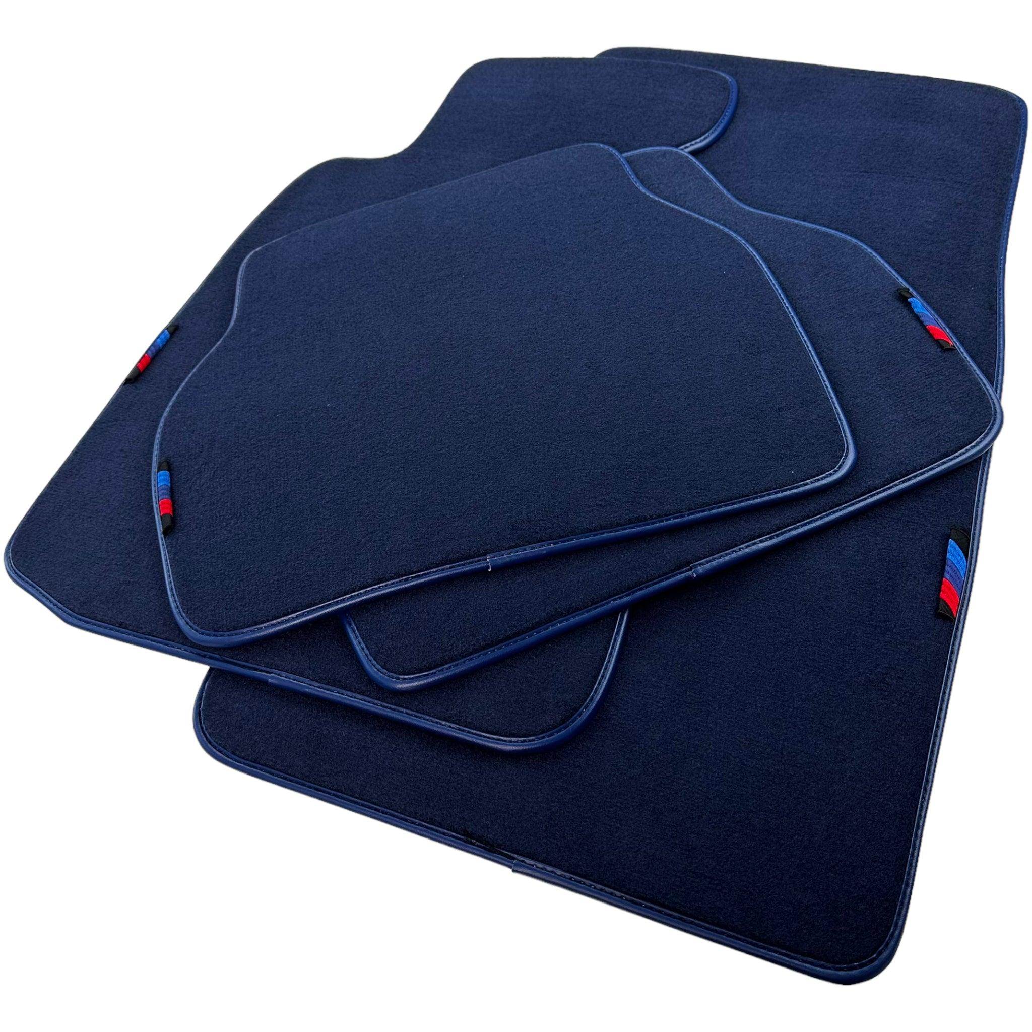 Dark Blue Floor Mats For BMW 5 Series E39 With M Package - AutoWin