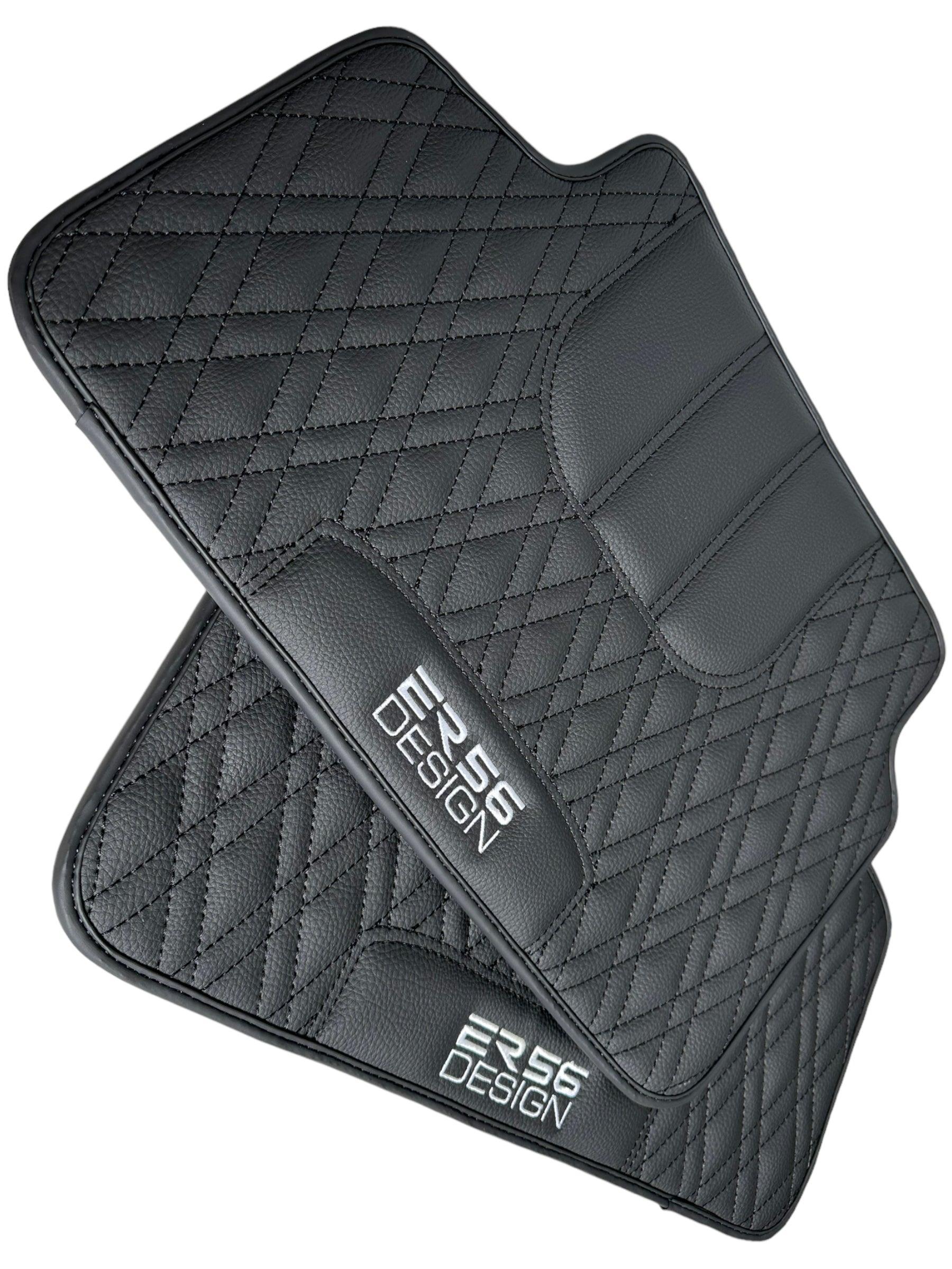 Floor Mats For BMW X5M F85 SUV Black Leather Er56 Design - AutoWin