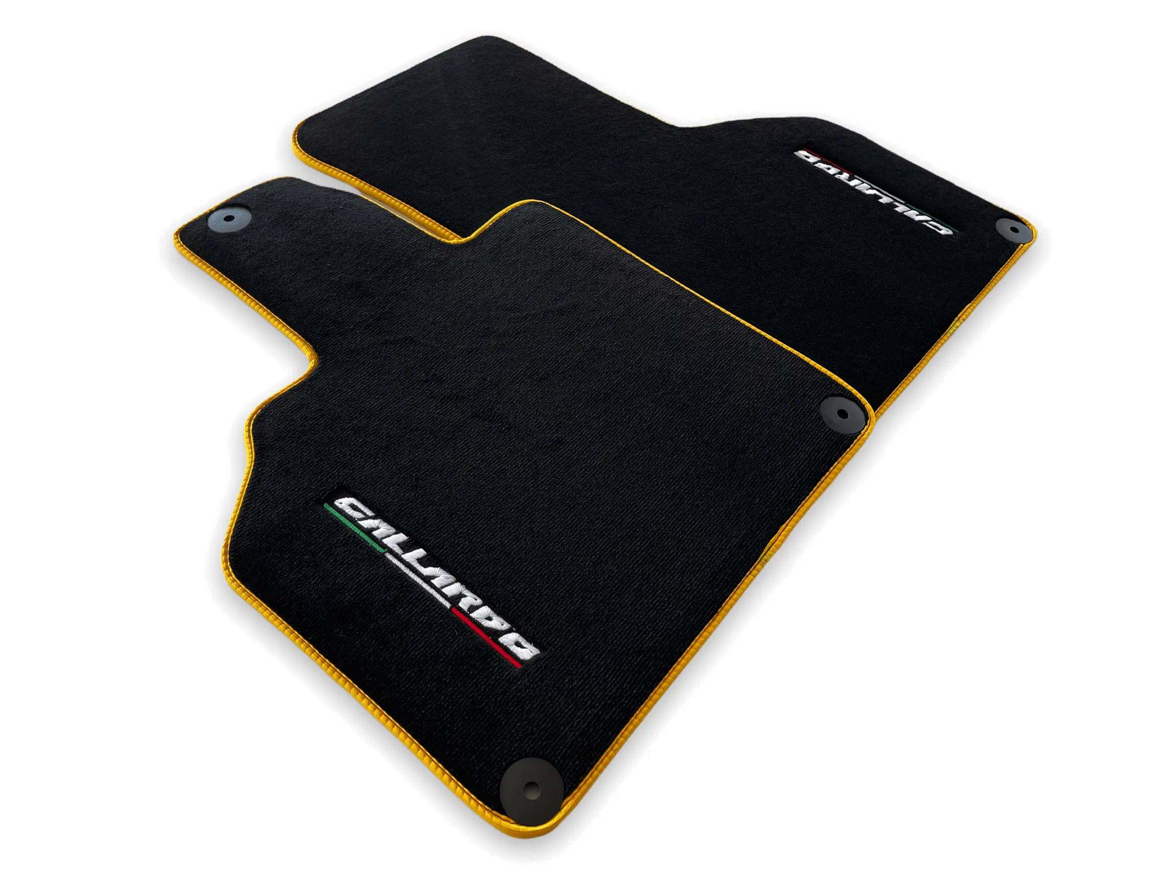 Floor Mats for Lamborghini Gallardo With Yellow Trim