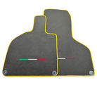 Gray Floor Mats for Lamborghini Huracan EVO with Italian Flag | Yellow Trim