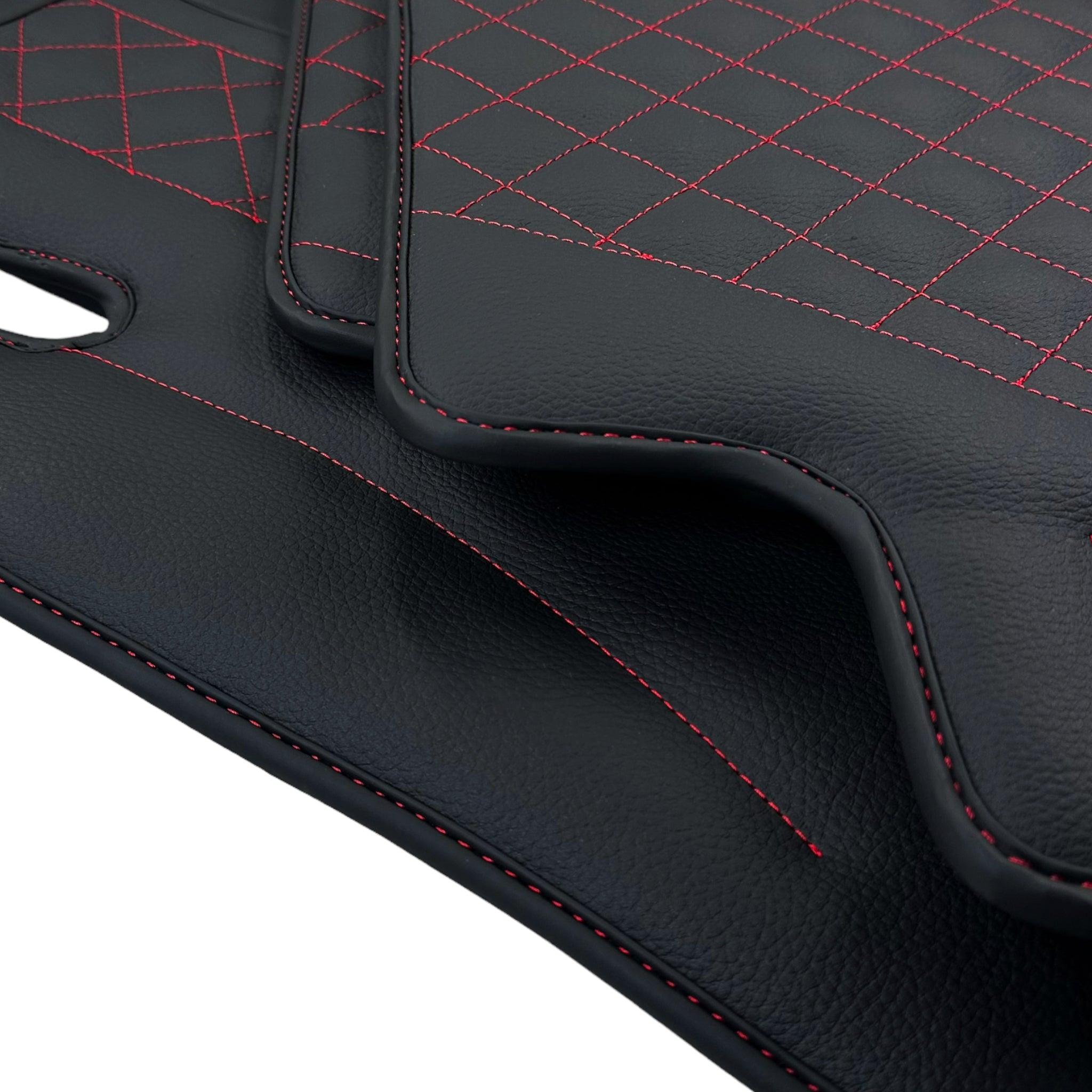 Leather Floor Mats For Mercedes Benz E-Class W213 Sedan (2016-2020) ER56 Design