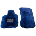 Navy Blue Sheepskin Floor Mats for Rolls Royce Shadow (1965-1977) | ER56 Design - AutoWin