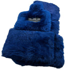 Navy Blue Sheepskin Floor Mats for Rolls Royce Shadow (1965-1977) | ER56 Design - AutoWin