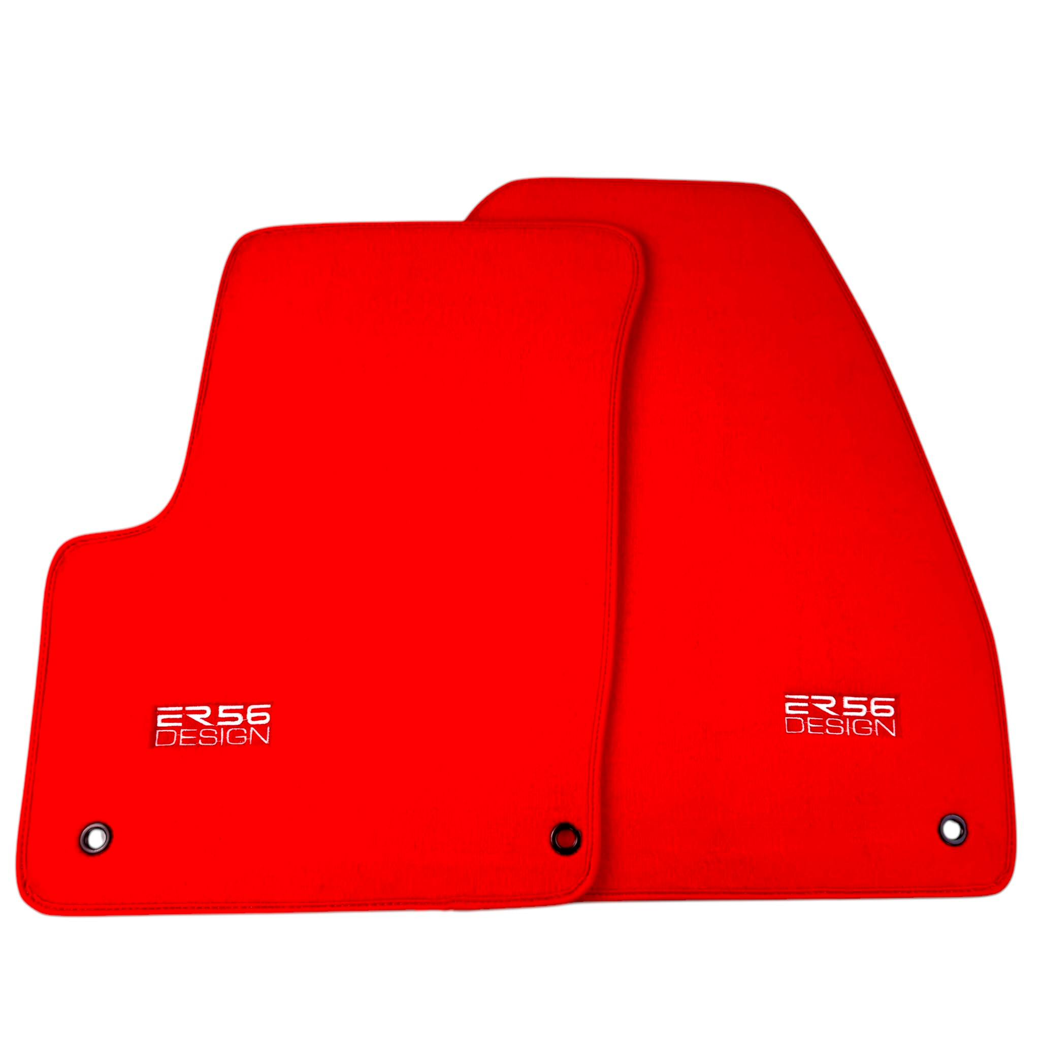 Red Floor Mats for Jeep Renegade (2014-2018) Distance Fixing Points Co-Driver 20 cm by ER56 Design