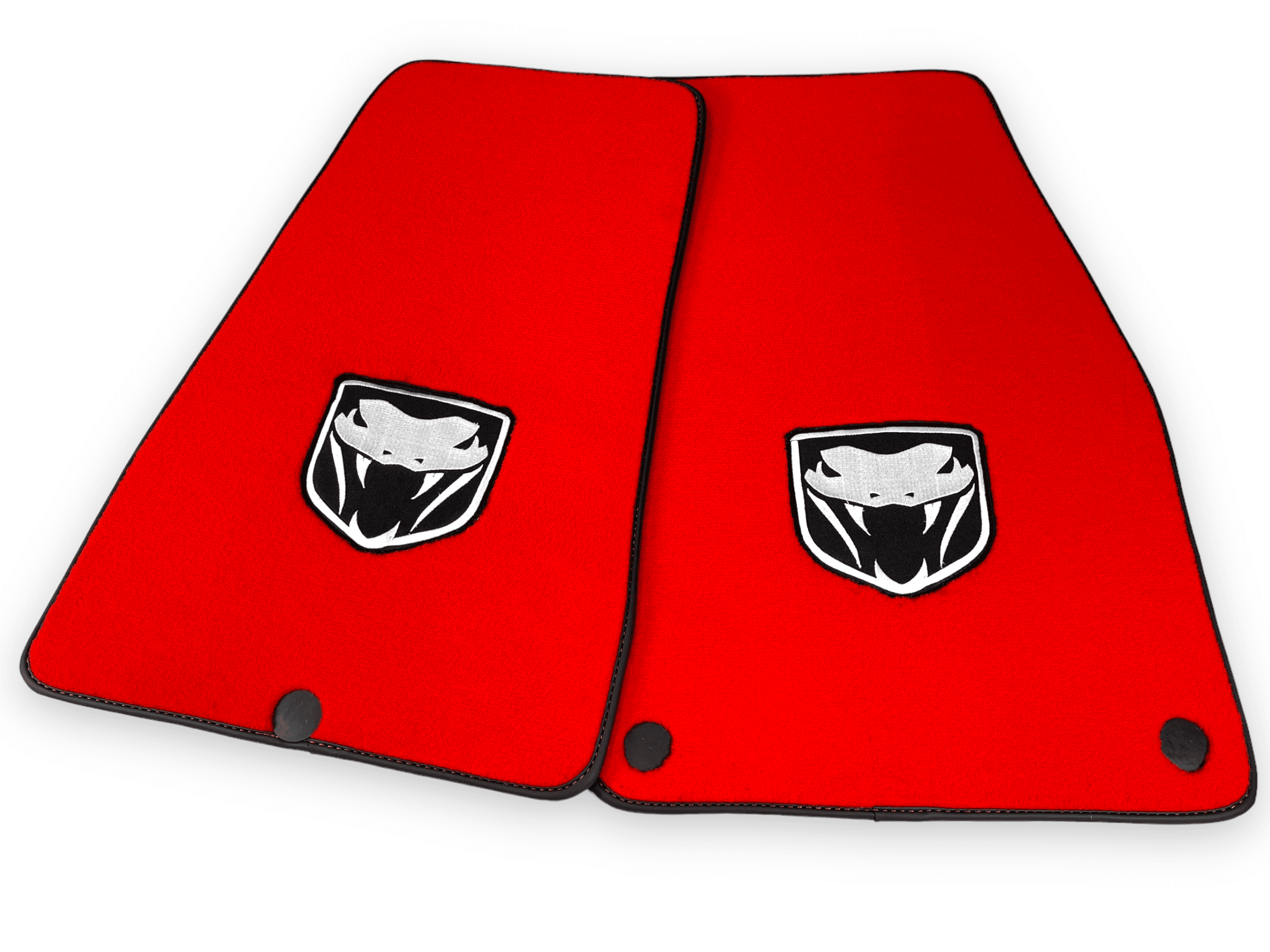 Red Floor Mats For Dodge Viper 20032006 With Emblem Tailored - AutoWin