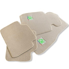 Beige Floor Mats For BMW 7 Series F02 ROVBUT Brand Tailored Set Perfect Fit Green SNIP Collection - AutoWin