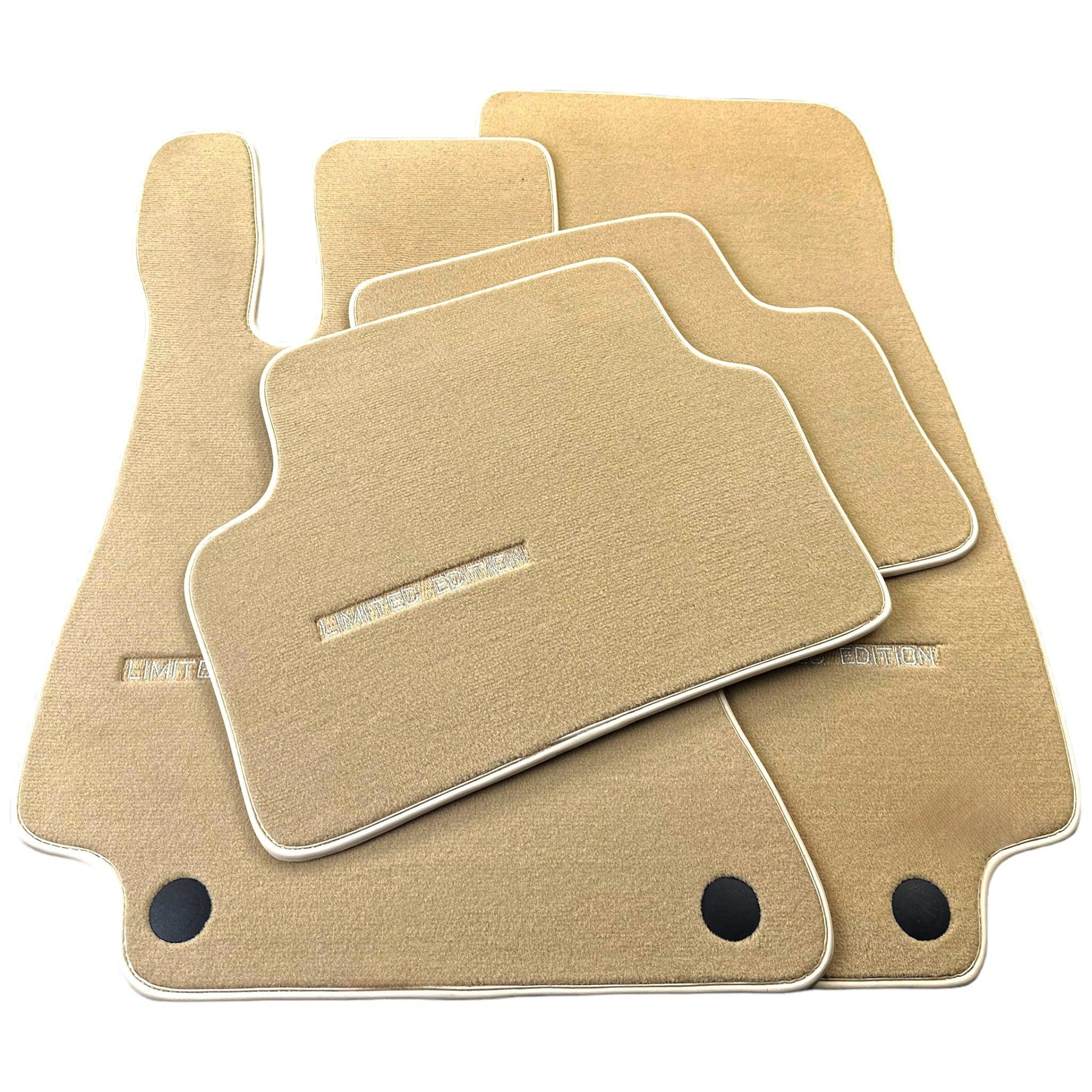 Beige Floor Mats For Mercedes Benz S-Class X222 Maybach (2015-2021) | Limited Edition