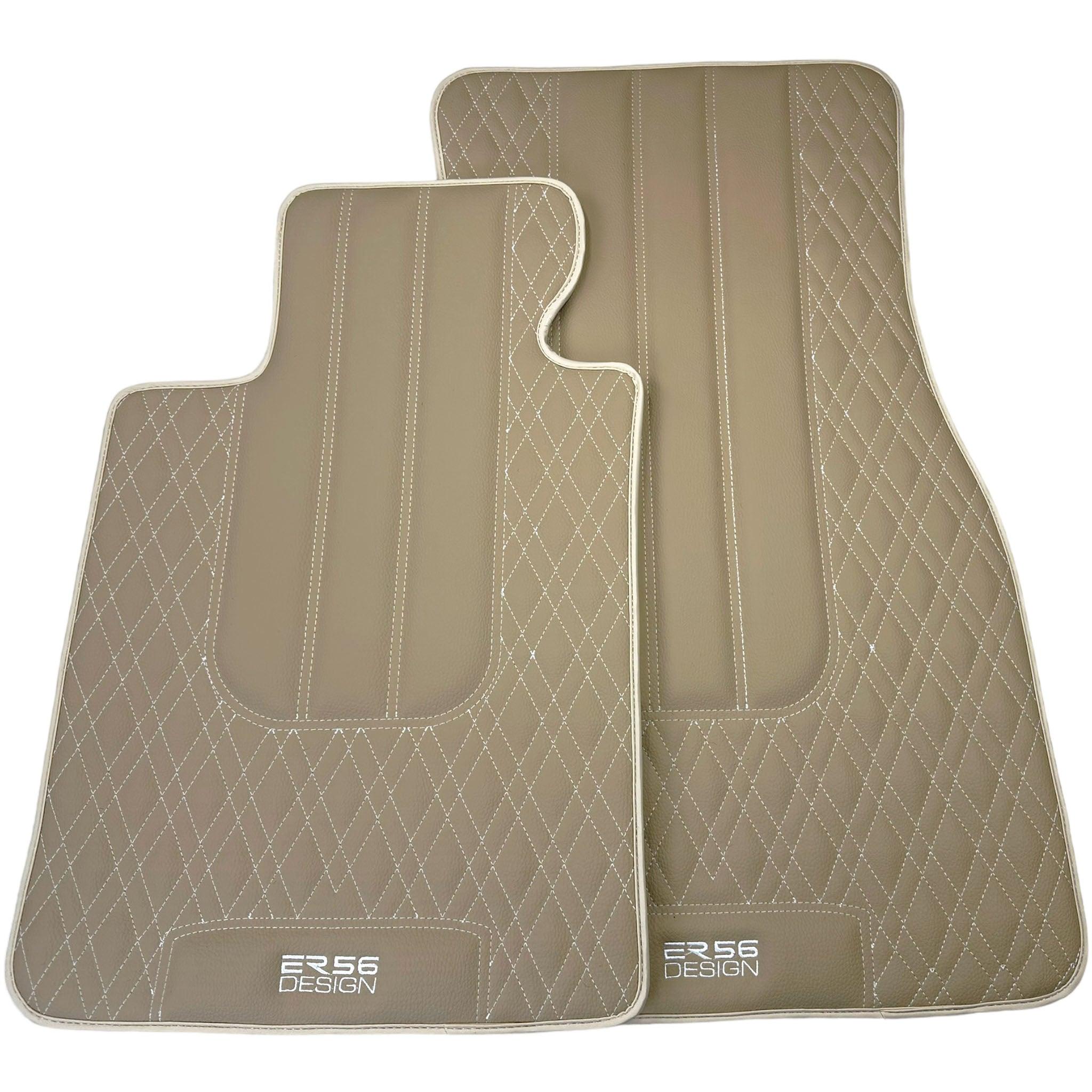 Beige Leather Floor Floor Mats For BMW 3 Series G20