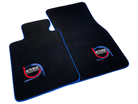 Black Floor Mats For BMW 3 Series E30 4-doors Sedan ER56 Design Limited Edition Blue Trim - AutoWin