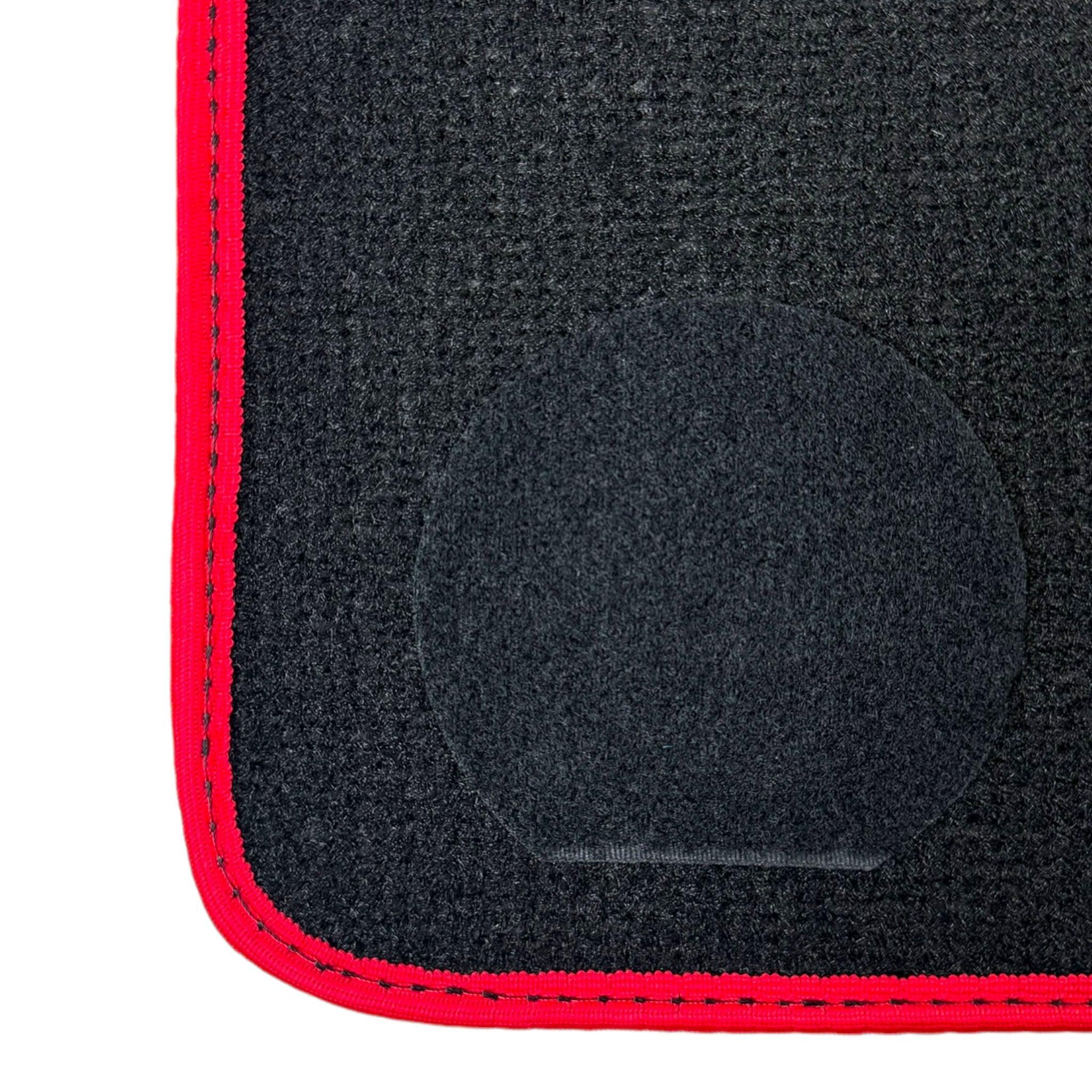 Black Floor Floor Mats For BMW M4 Series F83 | Fighter Jet Edition AutoWin Brand |Red Trim