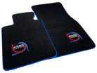 Black Floor Mats For BMW M6 E63 Coupe ER56 Design Limited Edition Blue Trim - AutoWin