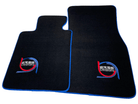 Black Floor Mats For BMW M6 F06 Gran Coupe ER56 Design Limited Edition Blue Trim - AutoWin